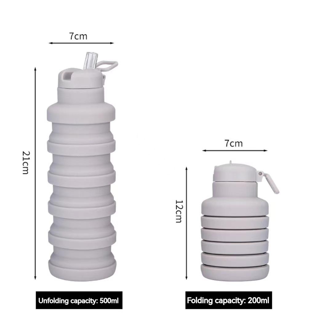 

Складная бутылка для воды с носиком, многоразовая силиконовая бутылка для воды, портативная чашка для воды для альпинизма, путешествий, походов