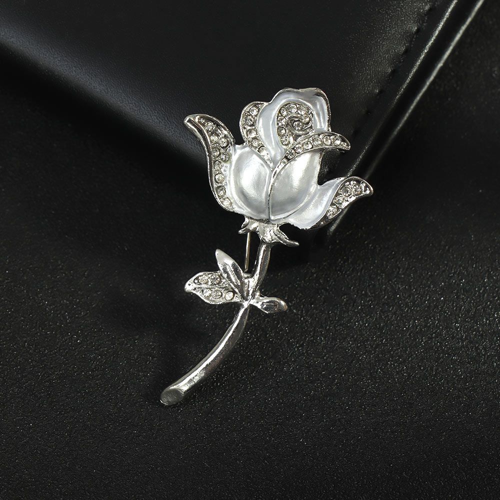 

Женская брошь со стразами и розой, модная ювелирная брошь, аксессуары для одежды