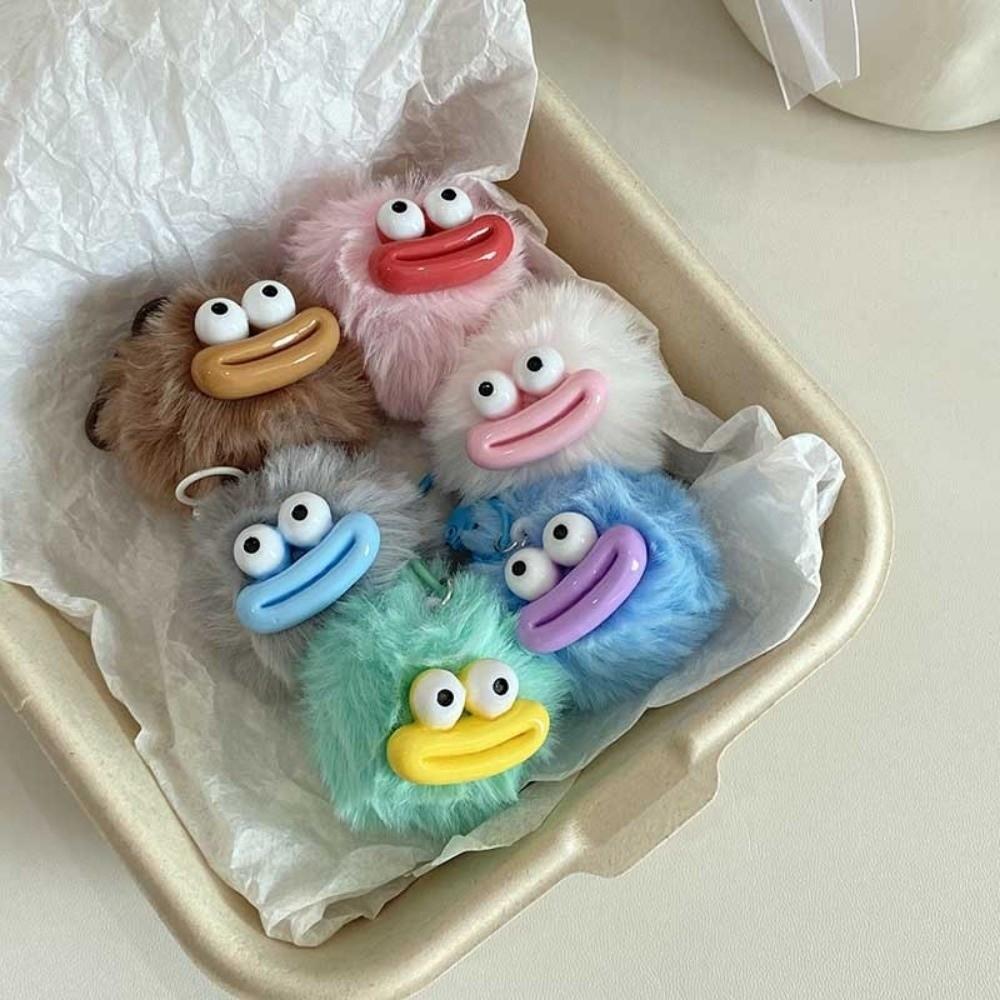 Ugly Cute Sausage Mouth Keychain Funny Design Hairball Keychain Funny Plush Pendant Gift