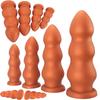 Huge 4 Size Big Huge Anal Beads Butt Plug Smooth Soft Silicone Anal Plug Dilatador Anal Dildo Penetration Anal Toys Big Buttplug