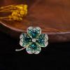 Elegant Four-Leaf Clover Brooch: Women's Personality Trend Pin and Western-Style Accessory