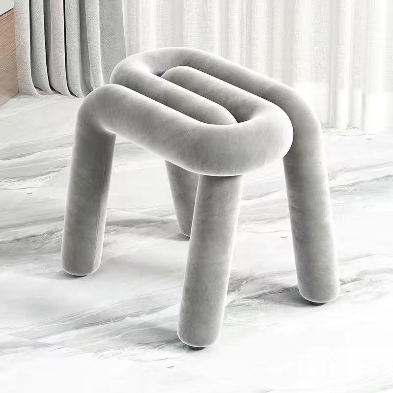 Dressing Chair Makeup Flannel Stool Luxury Comfortable Chair for Dressing Table Livingroom Clothing Store Modern Design