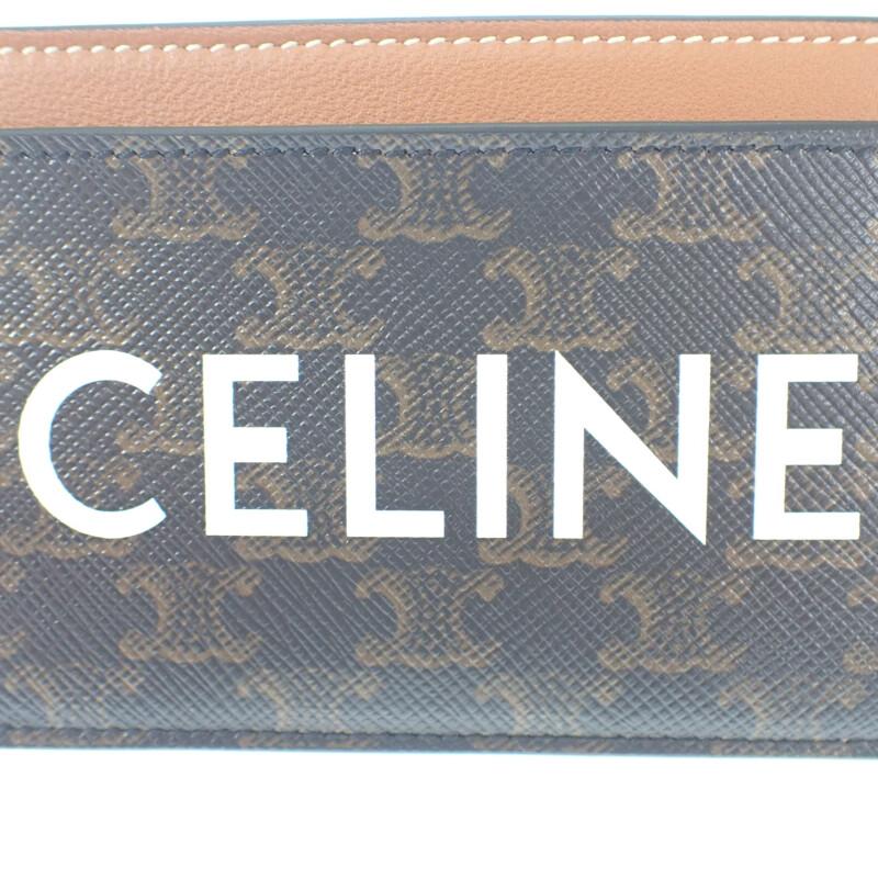 CELINE  10B702CLY.04LU Card Case Brown leather Women