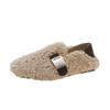 Lamb Wool Shoes Women's Autumn New Retro Flat Casual Beanie Shoes Women