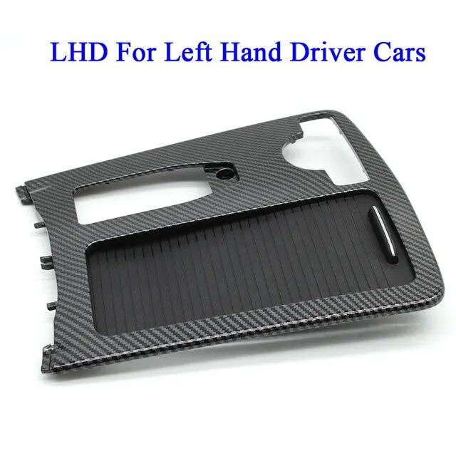 Interior Center Console Carbon Fiber Cup Holder Cover Armrest Storage Box Rolling Blind Panel For Mercedes Benz W204 W212 W207