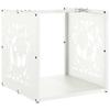 Firewood Rack White 40 x 40 x 40 cm Cold Rolled Steel