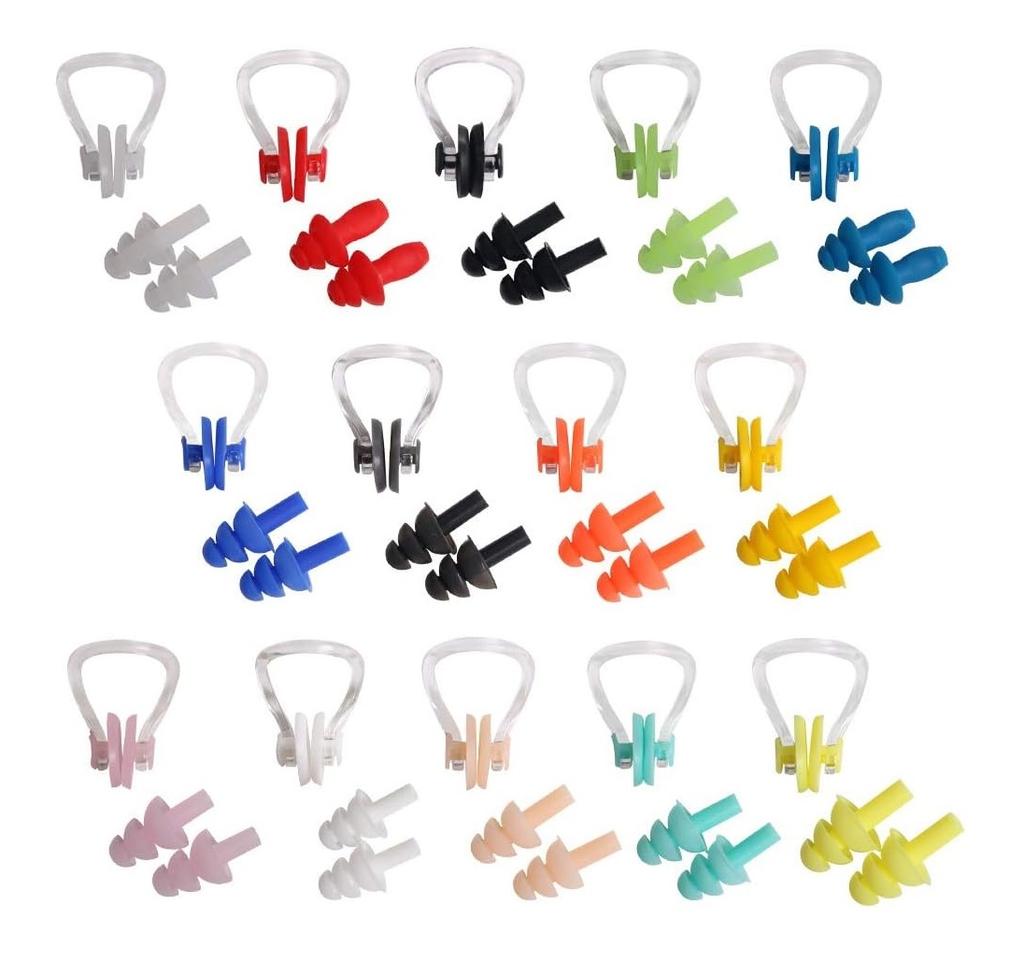 Waterproof Silicone Swimming Earplugs Nose Clip Plugs,Ear & Nose Protector Swimming Sets