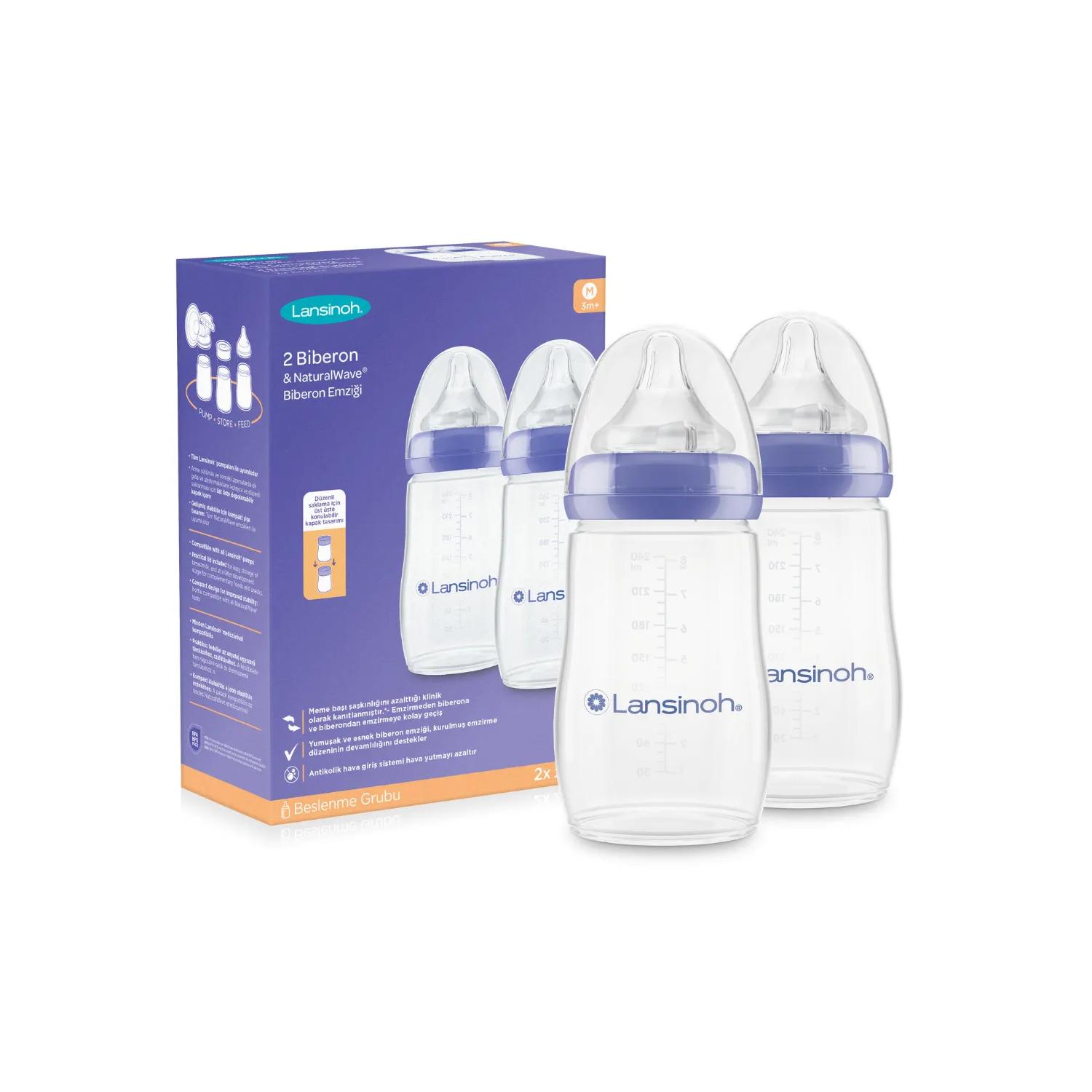 

Набір пляшечок для годування Lansinoh Natural Wave 240 мл x 2