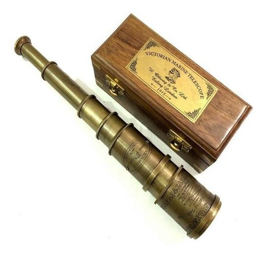 Vintage Brass Telescope Antique 50.8cm Hand Operated Retractable Naval Victorian Pirate Telescope