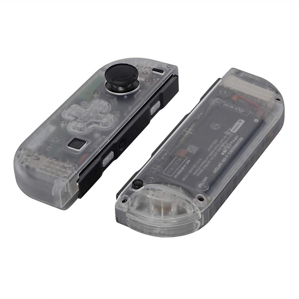eXtremeRate Handheld Controller Shell Case Key Compatible with Switch Housing Made of Clear Material and Compatible with Switch OLED Comes with a Full
