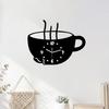 Coffee Cup Wall Hanging Clock Ornament, Stylish, Silent, Decorative for Restaurant Living