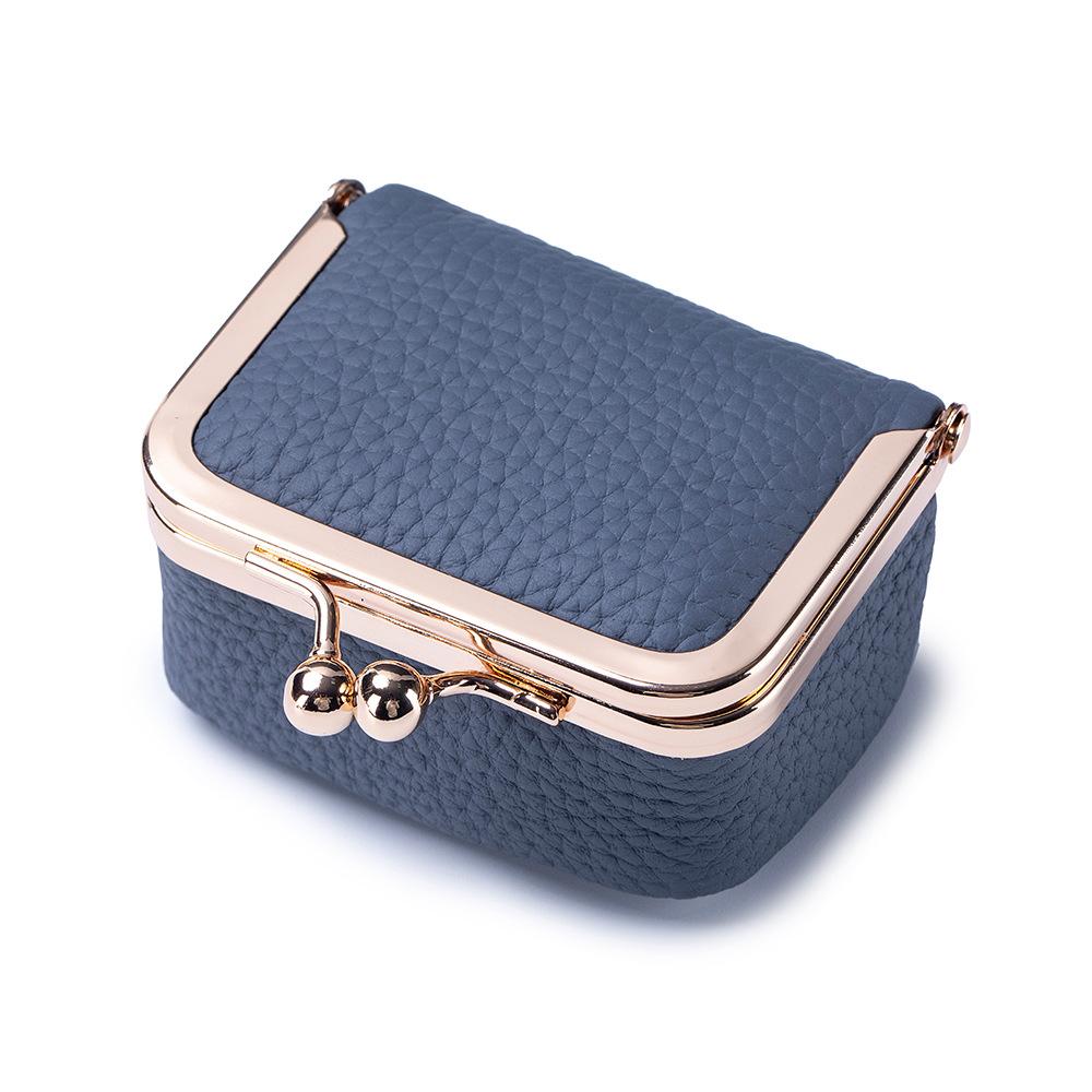 

Новый мини-кошелек для монет, портативное кожаное кольцо, хранение ювелирных изделий, наушники, линия передачи данных, сумка для монет, женский дорожный футляр для хранения для женщин синий