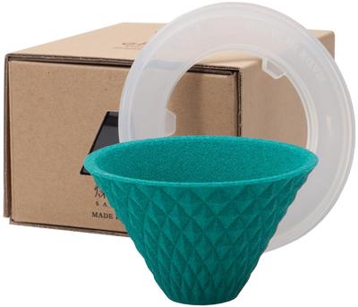 Hasami Ware Ceramic Coffee Filter, Ekubo One Drip, for One Cup, Peacock Green, Ek-00011, No Paper Filter Required, Easy To Clean