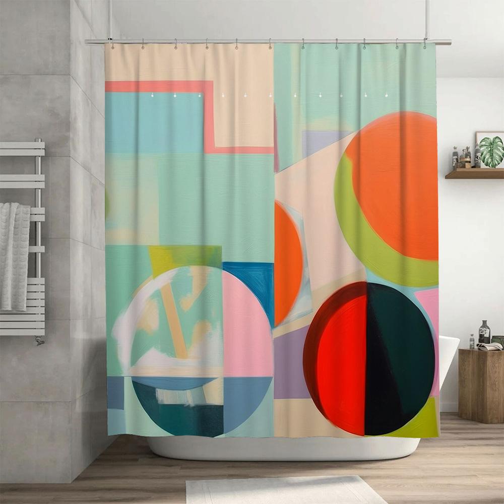 Colorful Modern Bathroom Shower Curtain Waterproof Decor for Home Decorations Various Sizes Available