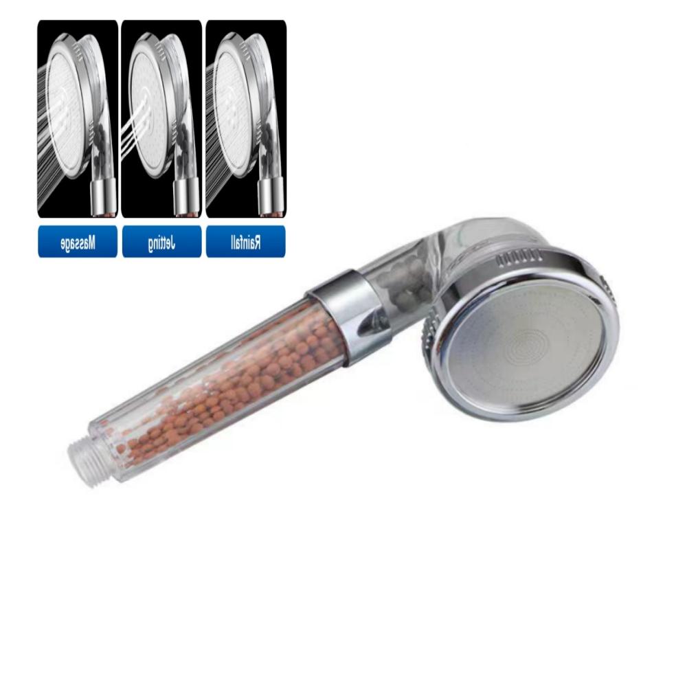

New 3-speed Shower Head High Pressure Negative Ion Water Purification Filtration Hard Water Softening Filter Shower Accessories чистый