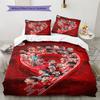 FCB  Pattern Bedding Quilt Set Quilt Cover Pillowcase Home Decoration Birthday Gift (1 * duvet cover + 2 * pillowcase, without core)