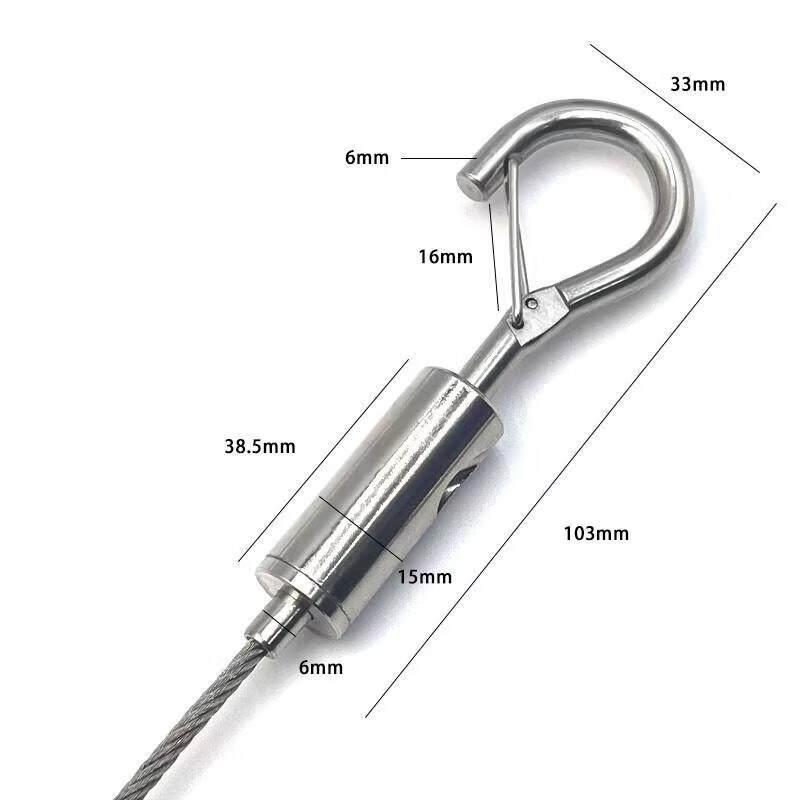 Outdoor Adjustable Steel Wire Rope with Safety Hooks