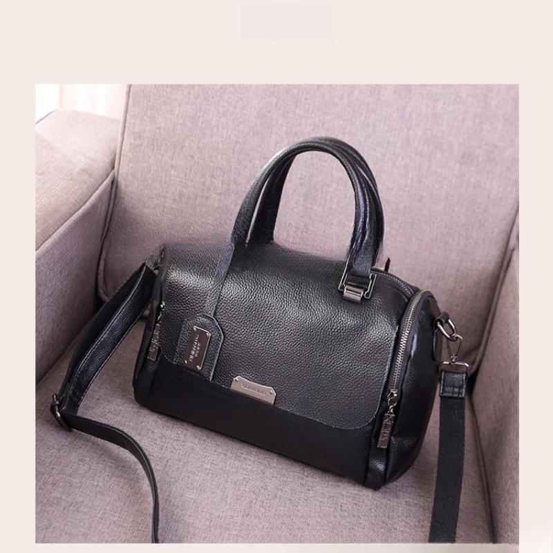 

2025 р. Нова мода, діловий повсякденний, ретро, ​​портативна жіноча сумка на одне плече через плече Boston, подушка з кількома відділеннями, протиугінна блискавка 28cm*15cm*20cm чорний