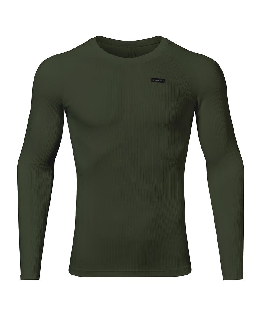 MY HOMESICK 7 Performance Tech Muscle Fit Long Sleeve Khaki