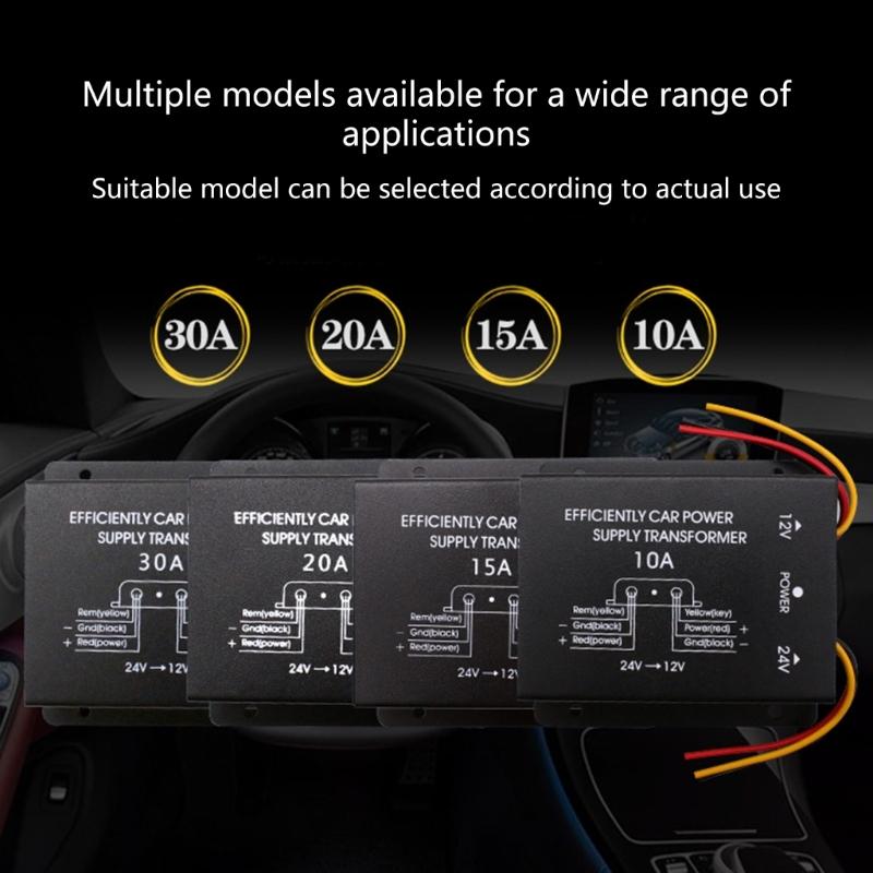 High Power Voltage Regulator Power Adapter Suitable for Vehicle Car Electronics 24V To 12V Step Down Converter Regulator