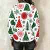 Women's Long Sleeve Christmas Print Hoodie Pullover Top with