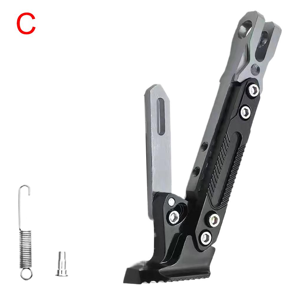 Adjustable Parking Tripod Foot Brace CNC Aluminum Alloy Construction For Motorcycle Off Road Vehicle And Bicycle Universal