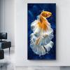 Nine Red Koi Landscape Oil Painting Canvas Poster Home Decor Modern Wall Art Picture HD Print Interior Decoration Printmaking