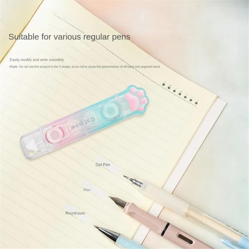 1pcs Double Ended Correction Lovely Cute Cat Design Dual Function Easy To Use Convenient Correction Portable Stationery