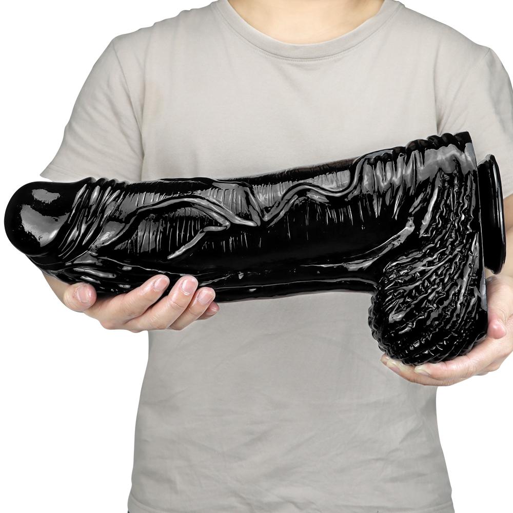 39*10cm  Stretching Giant Butt Plug Dildo Horse Penis Black Dick Fisting Pegging BDSM Slave Realistic Dildo Adult Sex Toy
