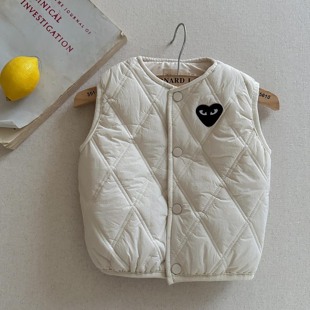 Kids Quilted Plaid Vest for Boys and Girls Warm Sleeveless Jacket for Fall and Winter