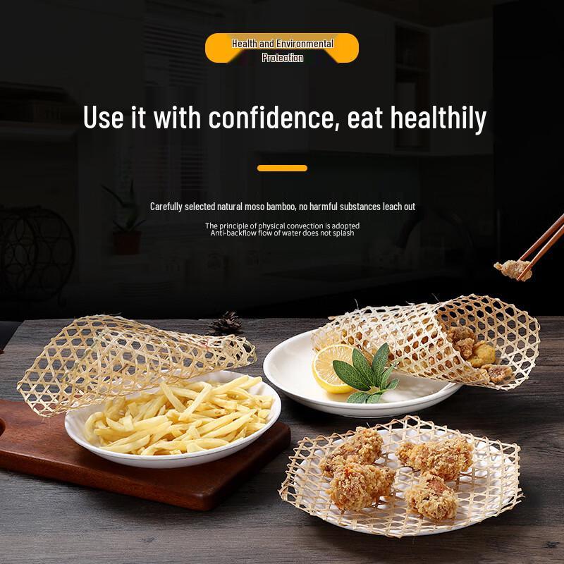 Maidekai Okrągła Ręcznie Tkana Mata Bambusowa (10-Pack)