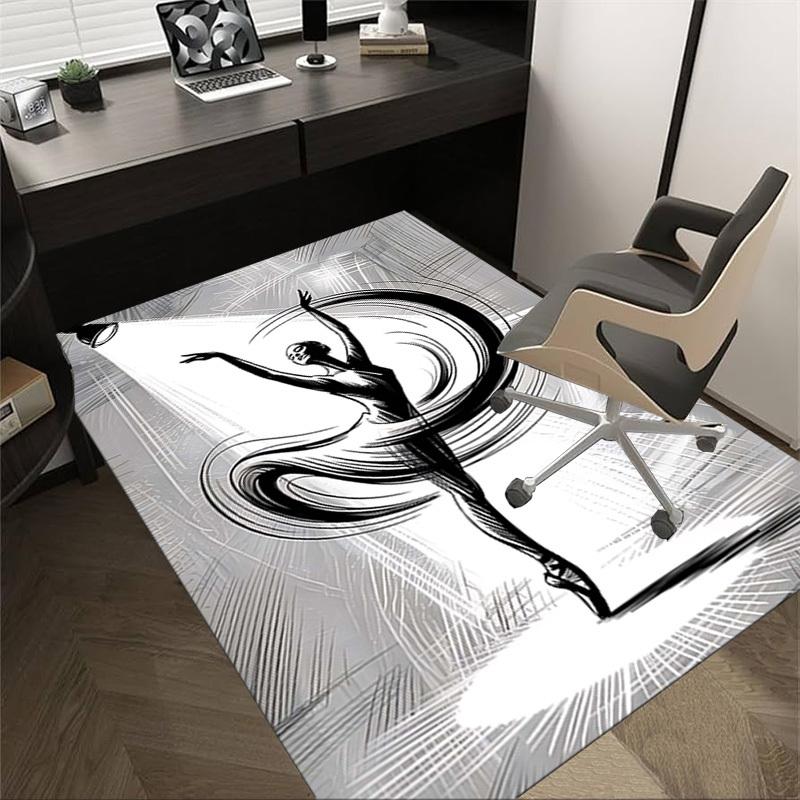 

1PC Ballet Dancer Extra Large Non-Slip Floor carpet, Office, family, bedroom, Studio - Large Area Rug Indoor Rugs, Vibrant Colors-A228 60cm by 90cm