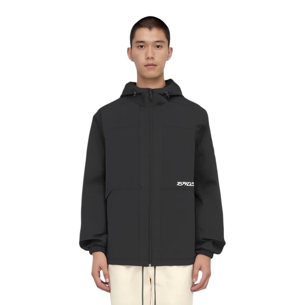 Li Ning Anti-Five Series Letter Print Sports Hooded Jacket Men Jacket Black AFDS065-2