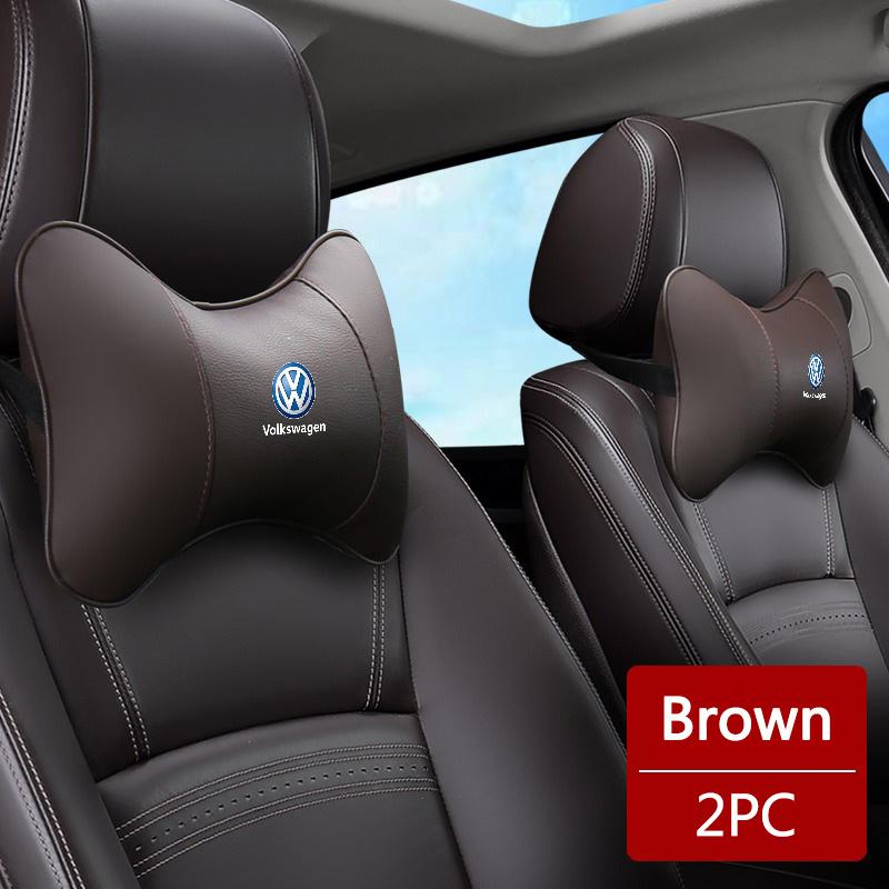 2026 Horké Pro VW VOLKSWAGEN Kožený Autosedačka Opěrka Hlavy Paměťová Pěna Pohodlí Polštářek na Krk Auto Interiéry Pro Volkswagen VW Tiguan Jet