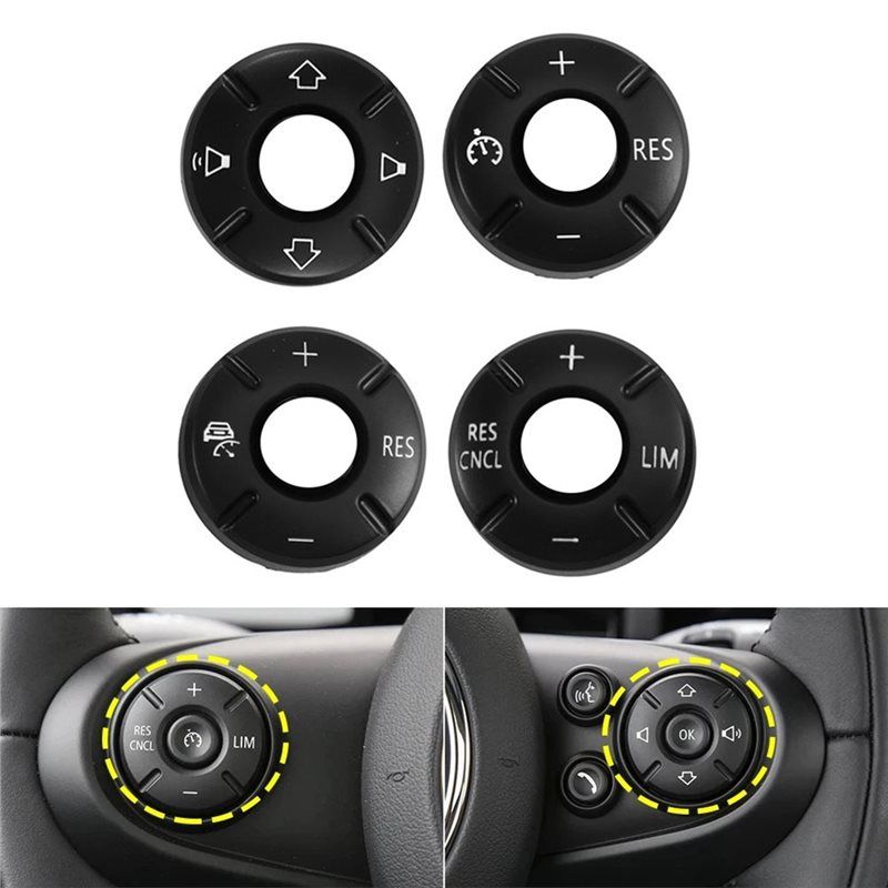A16P-Car Steering Wheel Cruise Control Button Cover Trim For MINI Cooper F55 F56 F57 F60