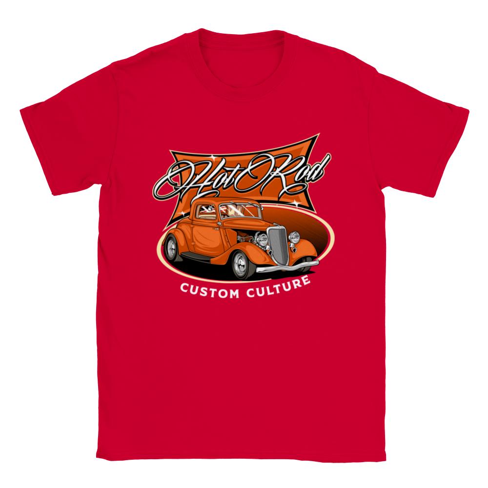 Unisex Cotton T-shirt Hot Rod - Custom Culture - Unisex Crewneck T-shirt