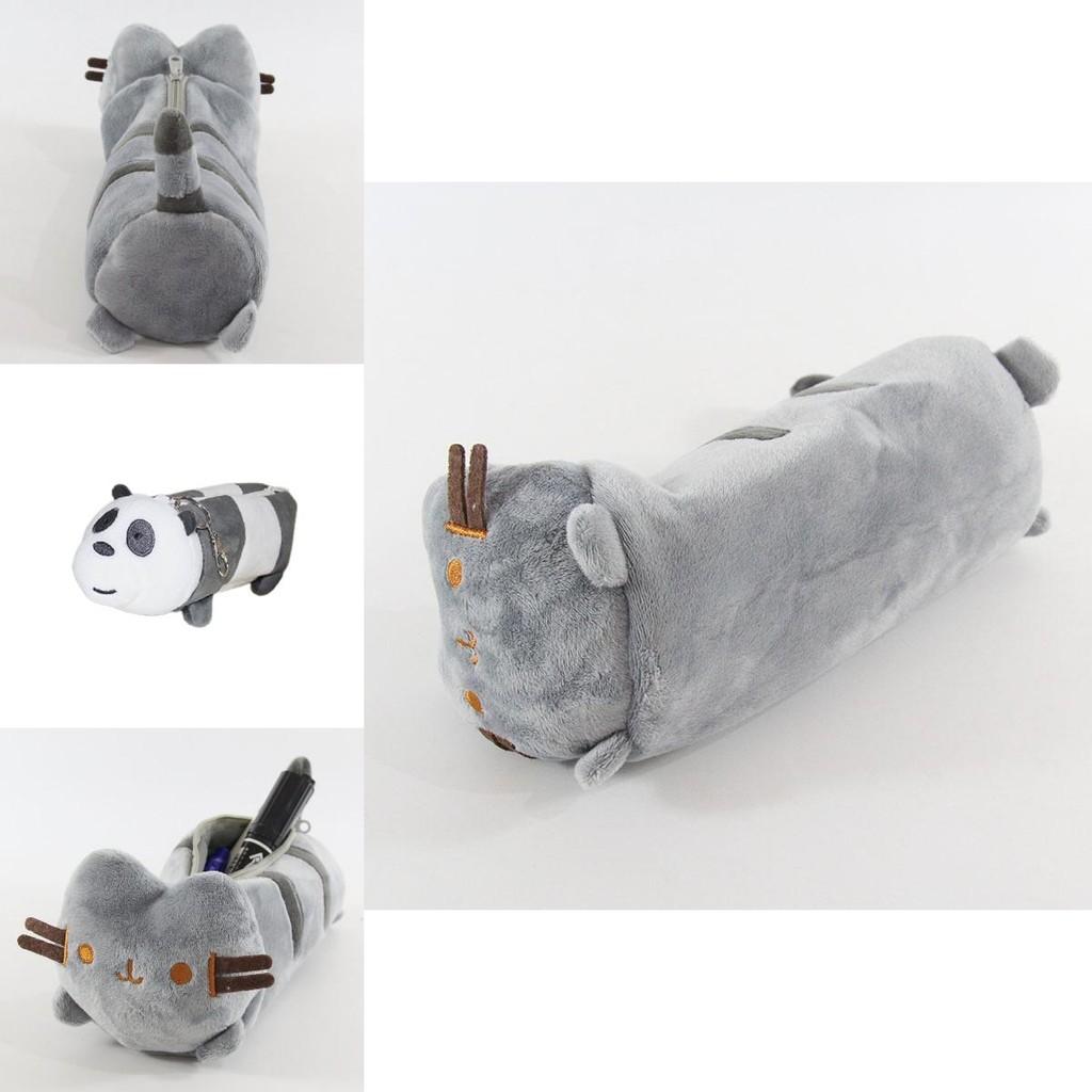 Cute Plush Cat Pencil Case With Large Capacity For Students And Stationery Organization