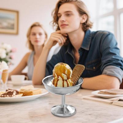 Edelstahl Dessertbecher Puddingbecher Salat Dessert Halter Platzsparend Snack Frucht Kelch Behälter Für Pudding Parfait