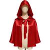 Premium Satins Hooded Cape Medieval Costume Cloak Anime Cosplay Wrap For Theater Production And Fantasy Event