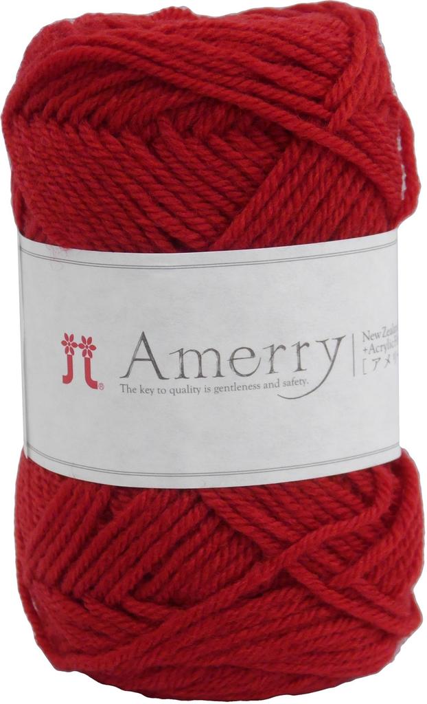 Hamanaka Amelie Medium 2261 Yarn, Weight, Col. 5, Red, 40g, Approx. 110m, 5-Ball Set,