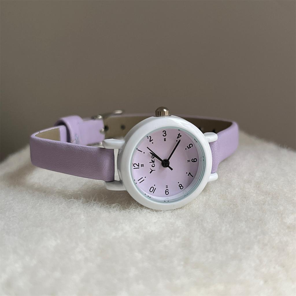 Korean Small Fashion Dopamine Personalized Contrasting Color Student Watch Niche High Value Fine Strap