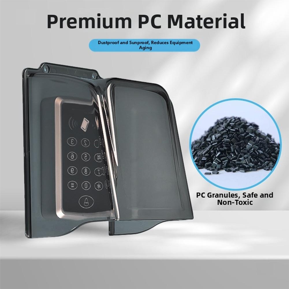 1pc Plastic Doorbell Rain Cover Anti-Glare Door Bell Cover For Access Control Keypad Fingerprint Scanners Time Attendance System
