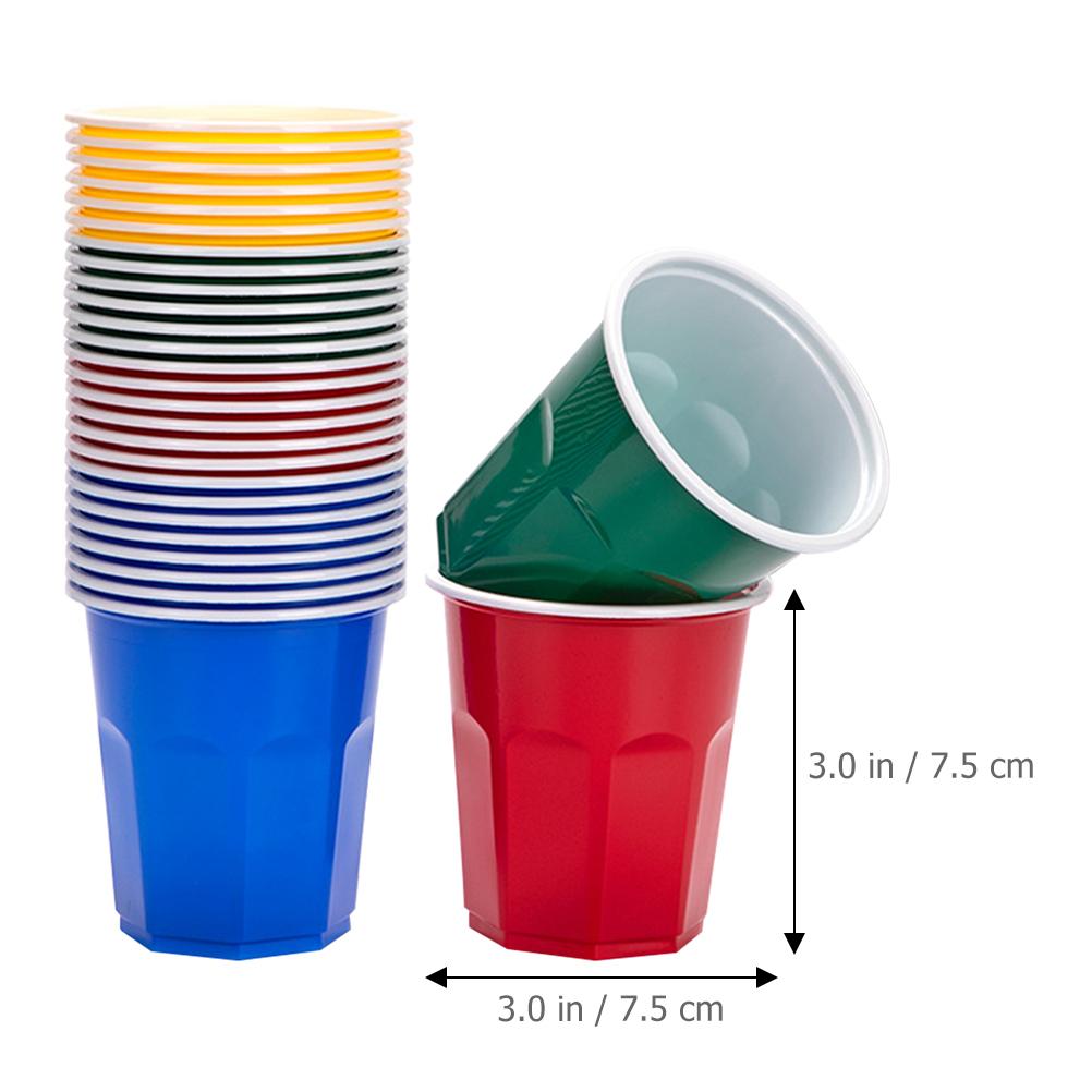 100 Pcs Clear Cups with Lids Disposable Juice Daily Use Beverage Party Water Glasses