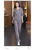 Korean Style Women's Hoodie & Long Pants Set - Casual, Loose, Anti-Aging Sportswear for Spring & Autumn