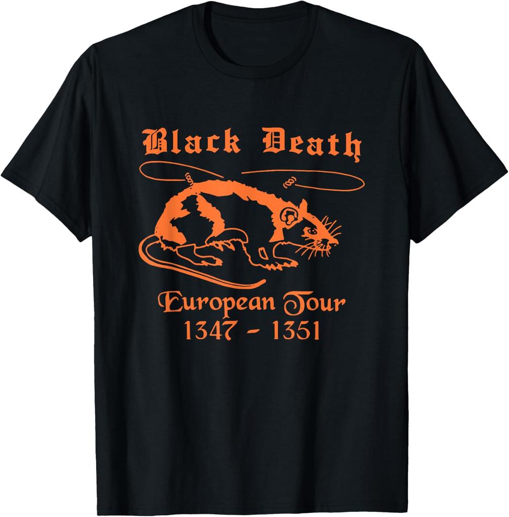 Schwarzer Tod Europatour 13471351 Ratte Grafik T-Shirt