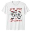 Dead Inside But Its Christmas Raccoon Skeletons Holiday Unisexs Unisexs Graphic Tee