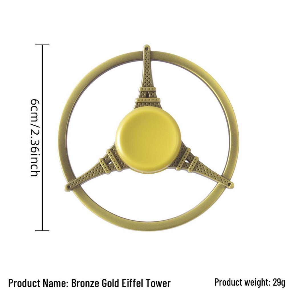 Ancient Bronze Zinc Alloy Cross Fingertip Spinner - EDC Decompression Toy  