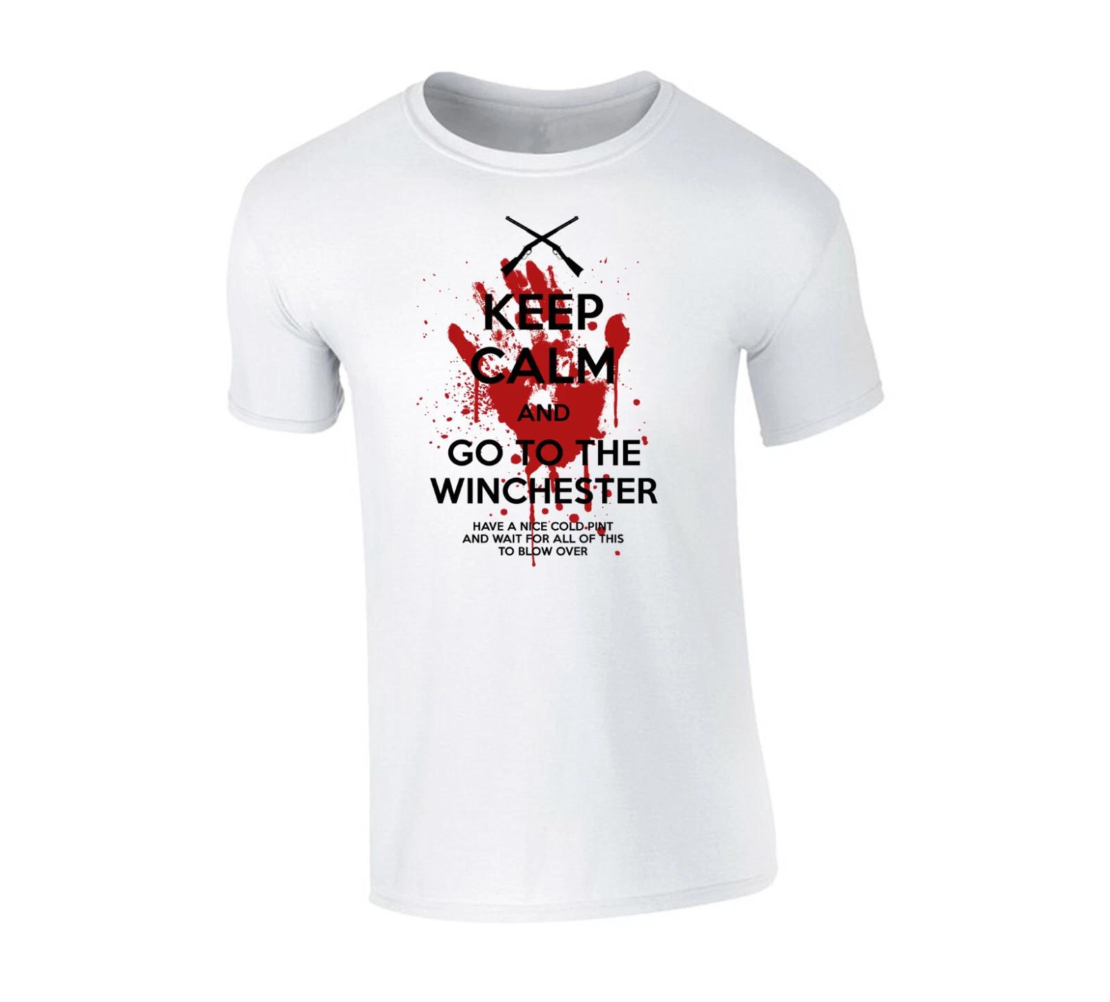 Keep Calm Winchester Unisex T Shirt - Zombie Movie Parody Funny Cool Comedy L