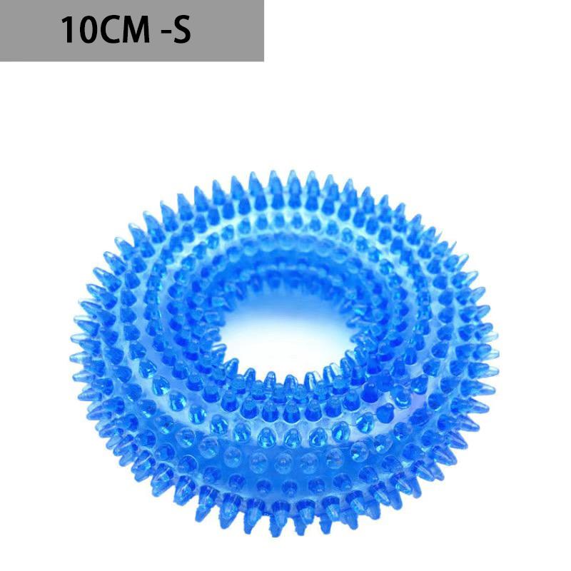 

Squeaky Pet Dog Interactive Chew Toy Puppy Bite Resistant Thorn Barbed Tooth Cleaning Toy TPR Molar Chew Toys for Dogs pet toys