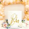 Acrylic Gold Oh Baby Cake Topper, Baby Welcome Party Cake Decoration Acrylic Cake Decoration for Baby Shower Gender Reveal Birthday Party Supplies